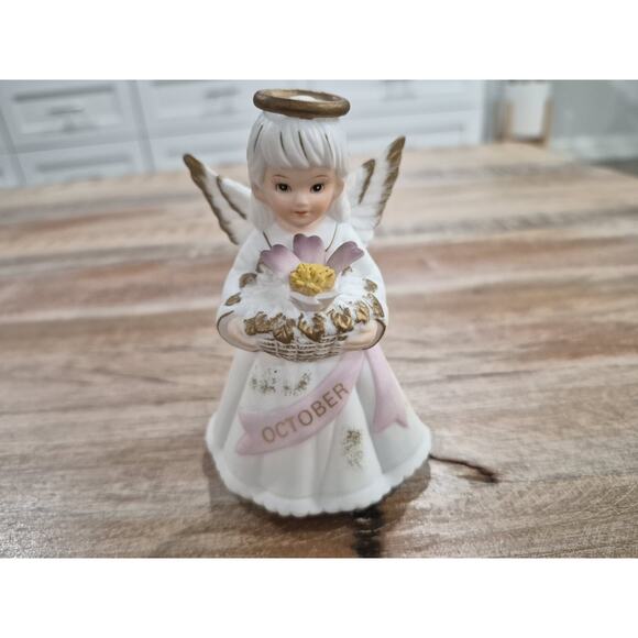 Lefton Other - 1988 Vintage Lefton Octoner Angel Figurine Hand Painted Porcelain Japan